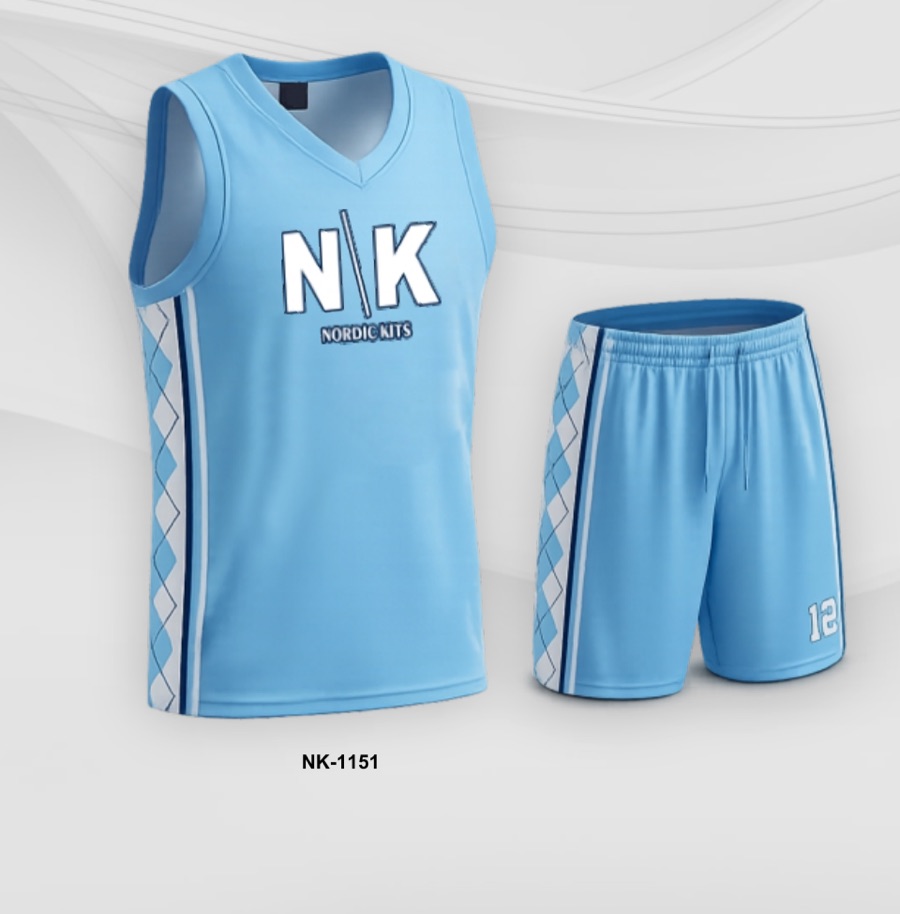 Custom sublimated basketball uniform, jersey and shorts